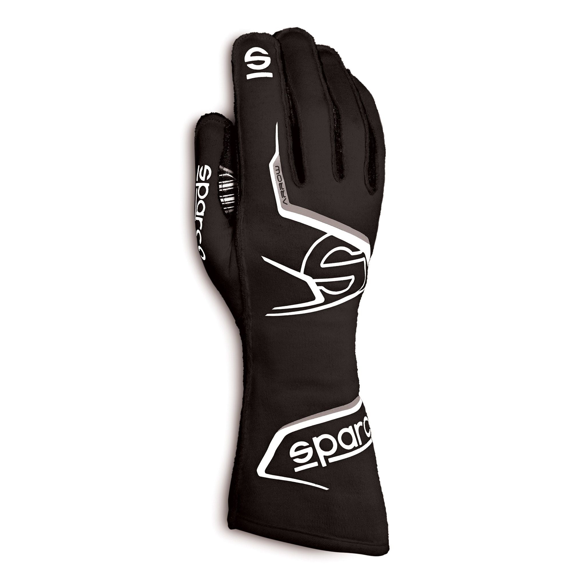 Sparco Arrow K Kart Racing Gloves Size 10 Medium - White/Black -  00255710BINR